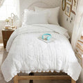 WONGS BEDDING Comforter Full Size, Soft Seersucker Textured Bedding Set Full by WONGSBEDDING