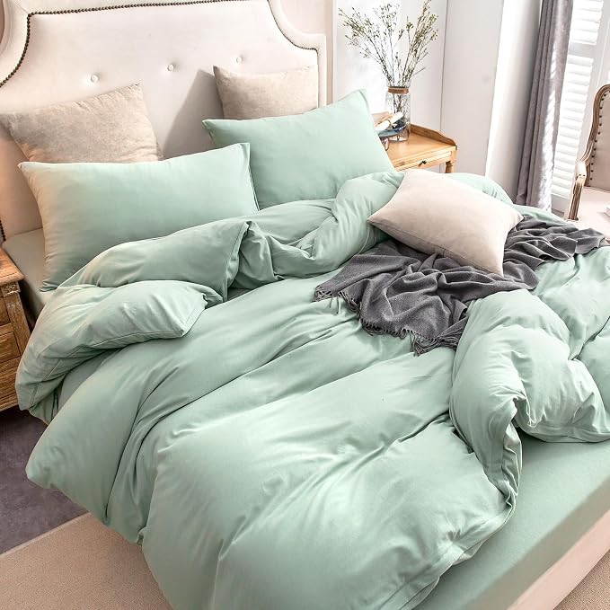 PURE ERA Jersey Knit Duvet Cover Set 100% T-Shirt Cotton Super Soft Comfy 3pc by PUREERA