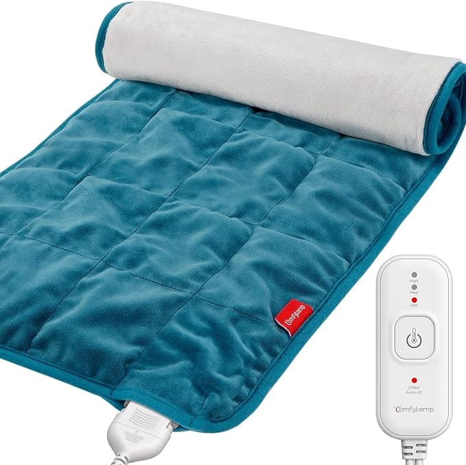 Comfytemp Weighted Heating Pad for Back & Period, FSA Eligible Electric Heat Pad by Comfytemp