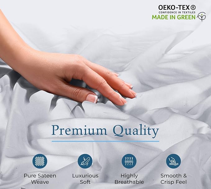 Royale Linens 400 Thread Count 100% American Grown Cotton Fitted Sheet Queen - Image 8