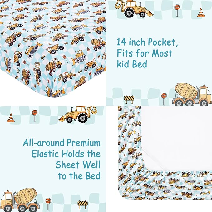 lasoftan Kids Sheet Set Twin Size, Twin Sheet Set - Image 4