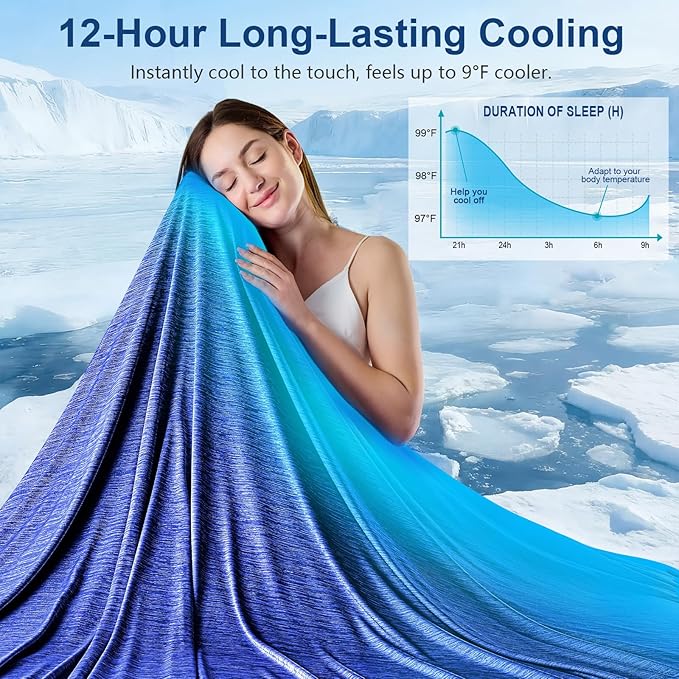 KMUSET Cooling Blanket Twin, Double Sided Summer Cooling Blankets - Image 2