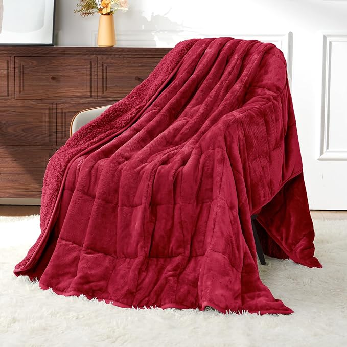 Uttermara Sherpa Fleece Weighted Blanket 12 lbs by Uttermara