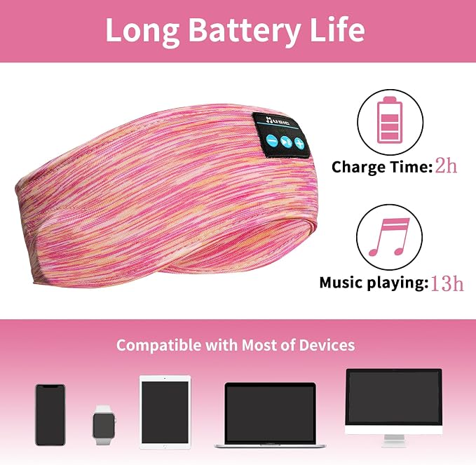 Bluetooth Headphones, Sleep Headphones Headband Wireless - Image 2