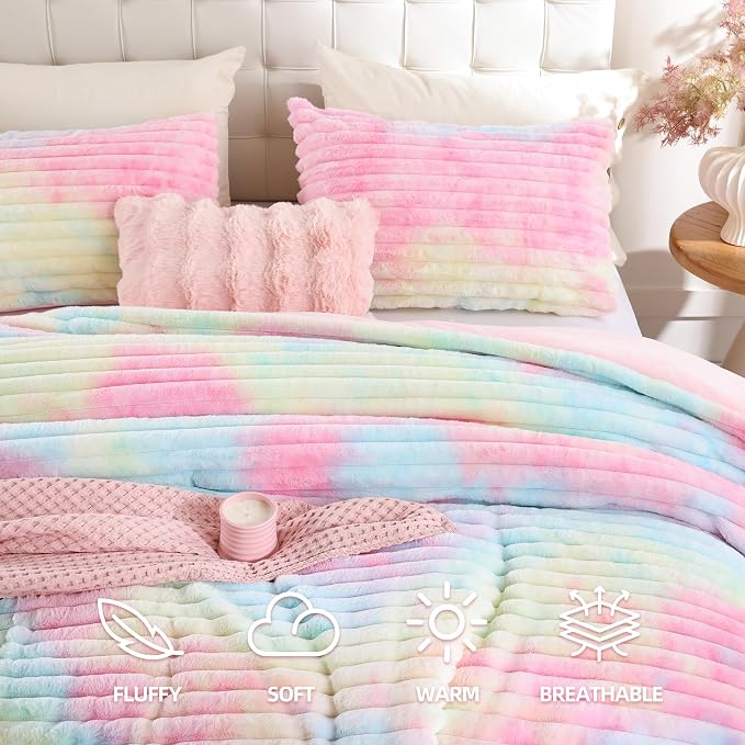 Smoofy Fluffy Full Size Comforter Sets 3 Pieces - Image 2