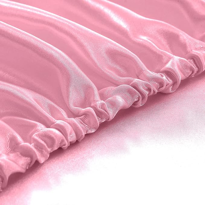 Homiest Pink Satin Fitted Sheet - Image 4