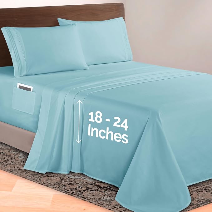 Elegant Comfort Luxurious 1500 Premium Hotel Quality Microfiber 4-Piece Sheet - Image 2