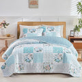 Joyreap 3 Pieces Floral Patchwork Quilt Set Queen, Soft n Cozy Microfiber Quilt by Joyreap