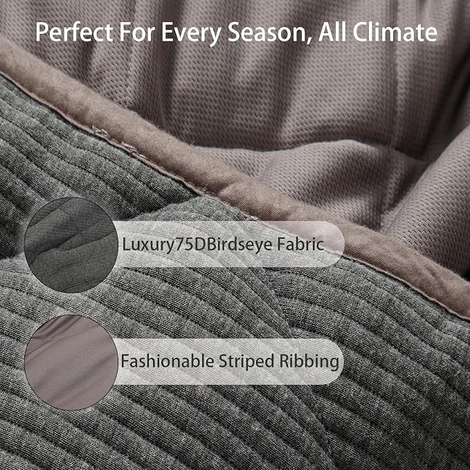 ZonLi 15lbs Weighted Blanket for Adults Sleeping, Double-Sided All Season - Image 7