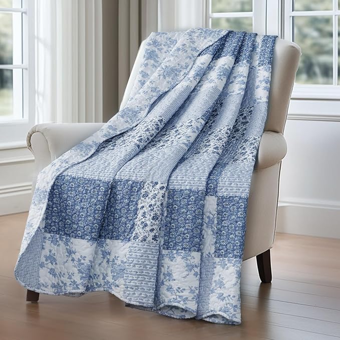 GOONE Twin Quilt Set 68x86 Inches, Lightweight Washed Coverlet, Reversible - Image 7