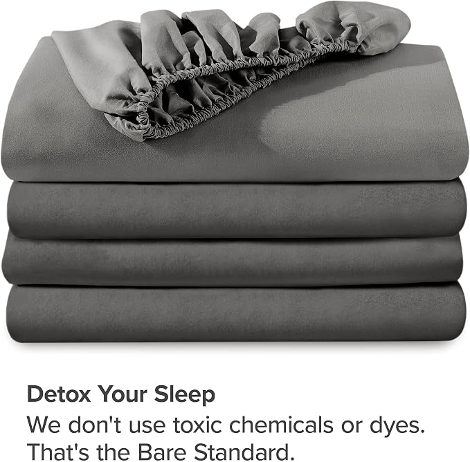 Bare Home 2-Pack Fitted Bottom Sheets Split King - Image 7