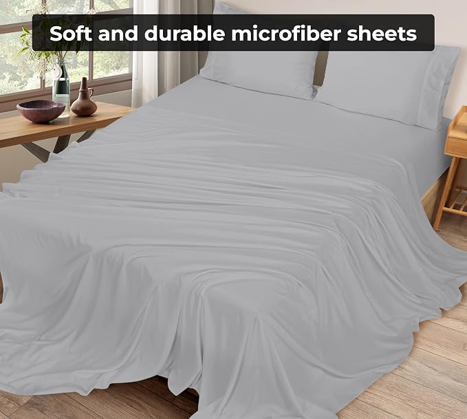 Royale Linens 2 Pack Bulk Flat Sheet Set - Image 5