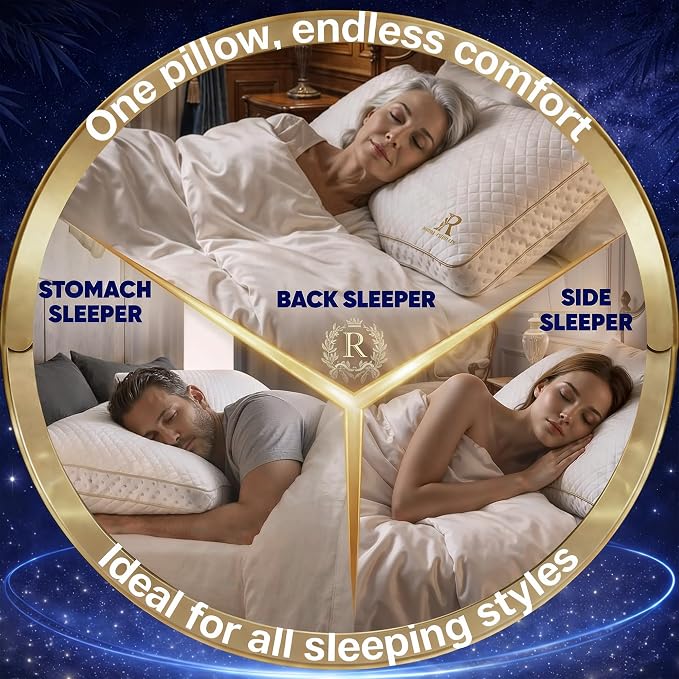 Royal Therapy 2-Pack Queen Memory Foam Pillow, Adjustable Shredded Odor-Free - Image 7
