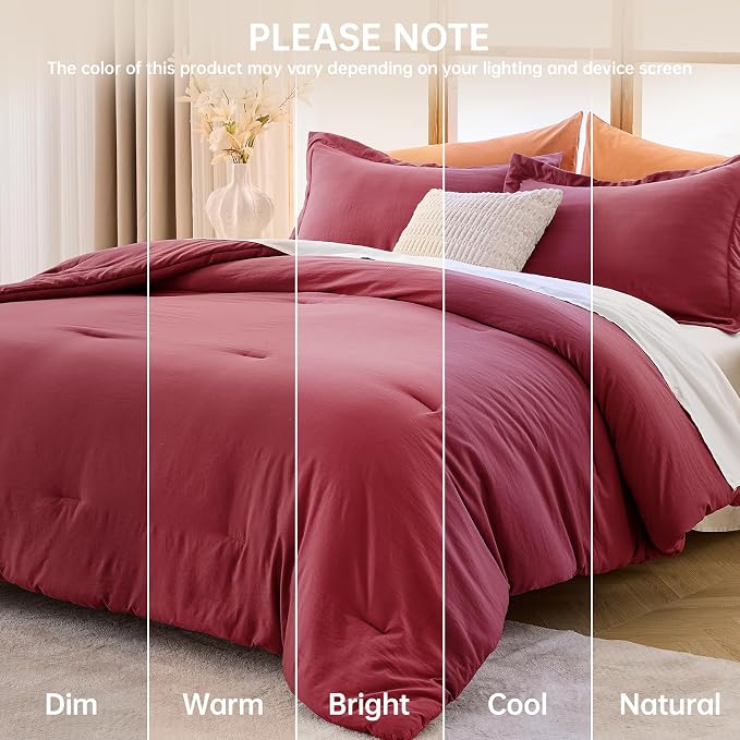 MUXHOMO Queen Comforter Set, All Season Ultra Soft Down Alternative Bedding - Image 9