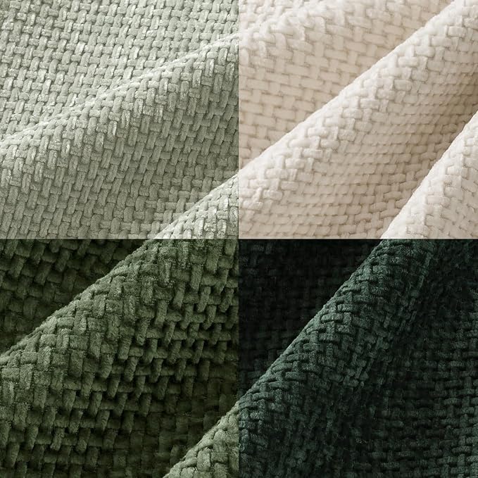 MIULEE Pack of 4 Couch Throw Pillow Covers 16x16 Inch Neutral Green Soft - Image 2