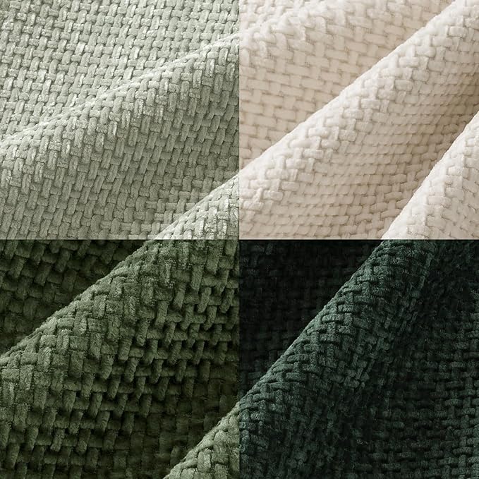 MIULEE Pack of 4 Couch Throw Pillow Covers 20x20 Inch Neutral Green Soft - Image 2