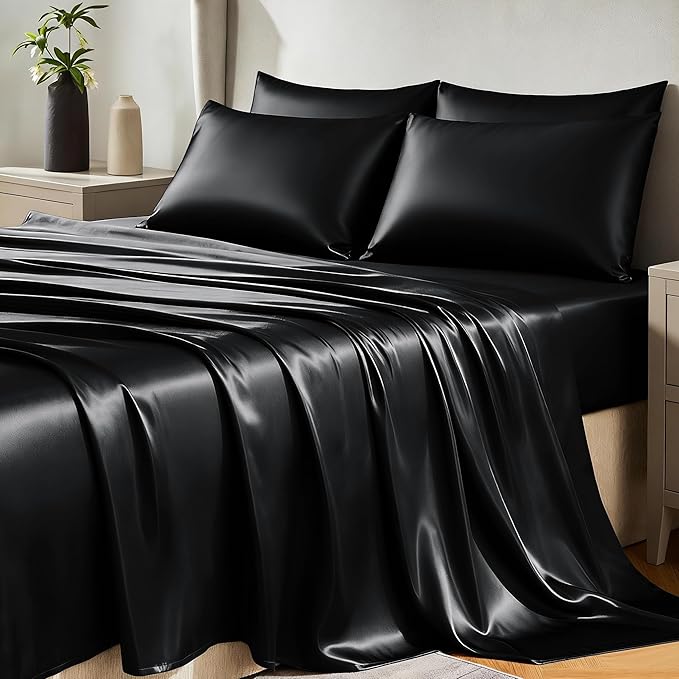 CozyLux Satin Sheets King Size Sheet Set by CozyLux
