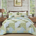 Mybedsoul Patchwork Quilt King Size, Soft Sage Green Paisley Floral King by Mybedsoul
