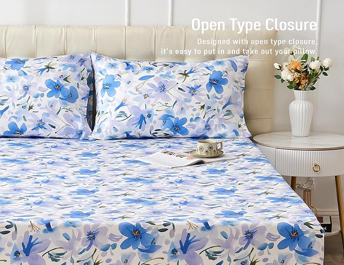 Sunflower Queen Pillowcases Set of 2, 100% Cotton Queen Size Pillow Cases 2 - Image 3