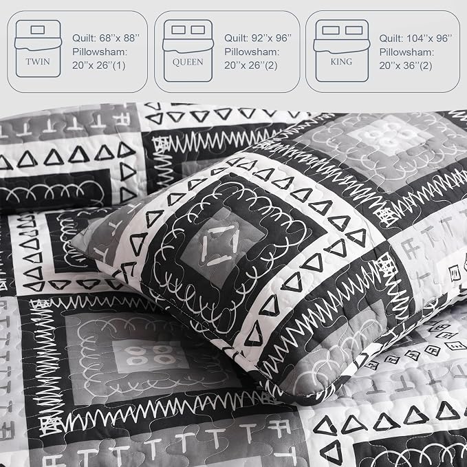 Exclusivo Mezcla Reversible Boho Quilts Queen Size - Image 6