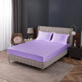 Homiest Lavender Satin Fitted Sheet Full Size, Deep Pocket, Luxury & Ultra Soft by Homiest
