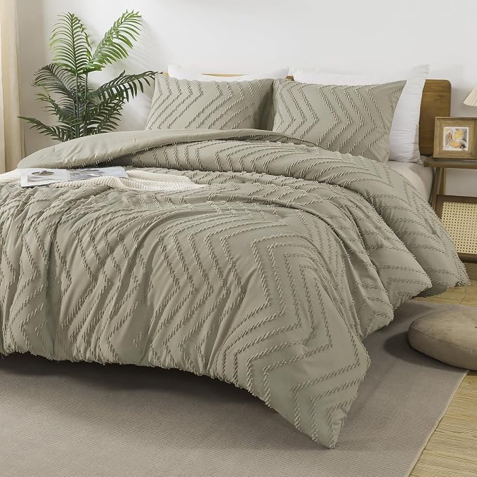 Andency Oatmeal Twin/Twin XL Comforter Set, Twin Bed Comforter - Image 4