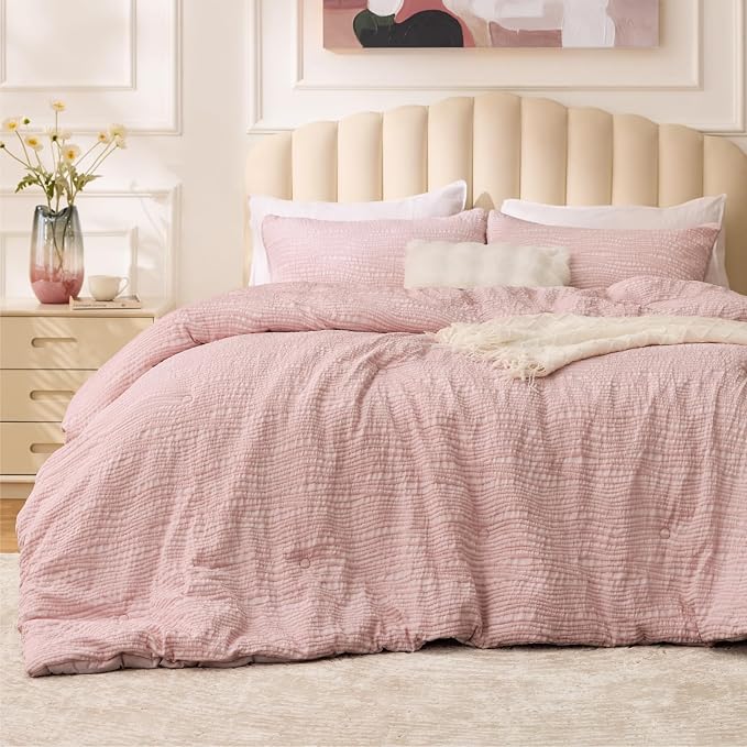 BEDELITE Blush Pink King Size Comforter Set - Image 2