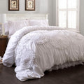Lush Décor Serena 3 Piece Ruched Flower Comforter Set by LushDecor