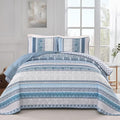 WONGS BEDDING Boho Quilt Set Oversize California King Size, Lightweight by WONGSBEDDING