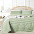 akkialla Twin Size Quilt Bedding Set, Sage Green Lightweight Microfiber Soft by akkialla
