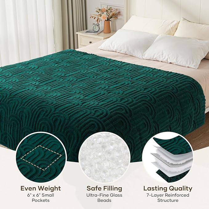 Cottonblue Jacquard Weighted Blanket - Image 4