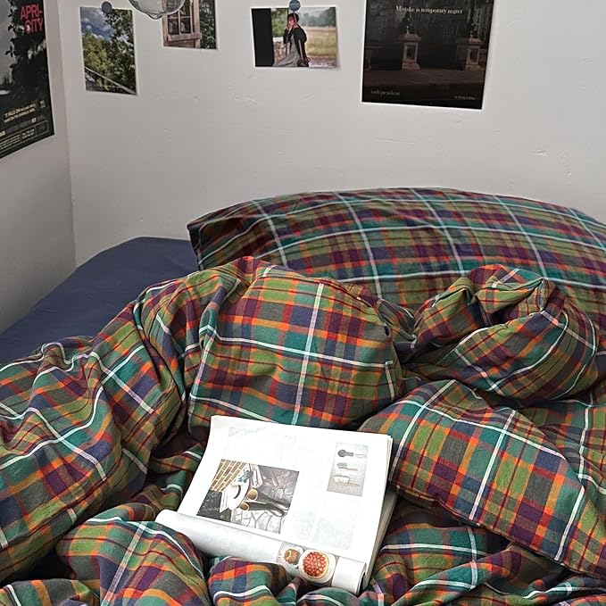 mixinni Buffalo Plaid Duvet Cover Queen Size - Image 5
