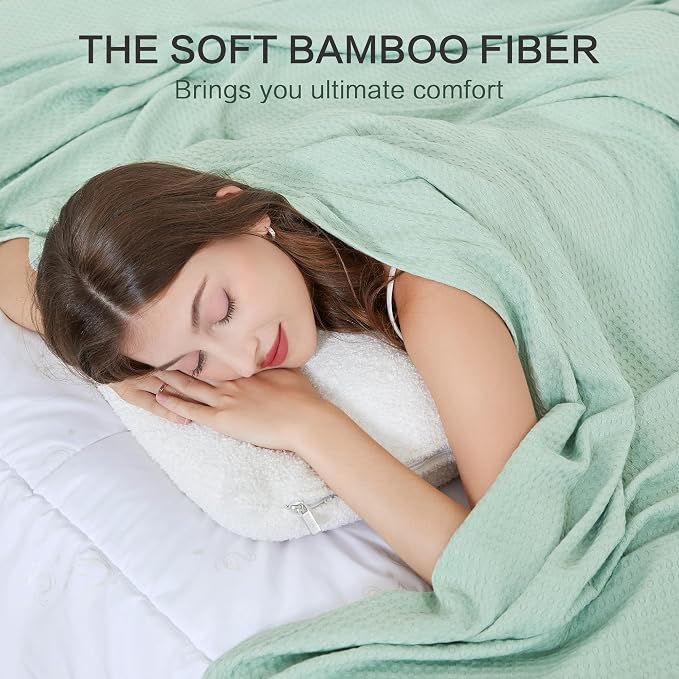 AmyHomie Cooling Blanket King Size, 100% Rayon Derived from Bamboo, Cool Summer - Image 2