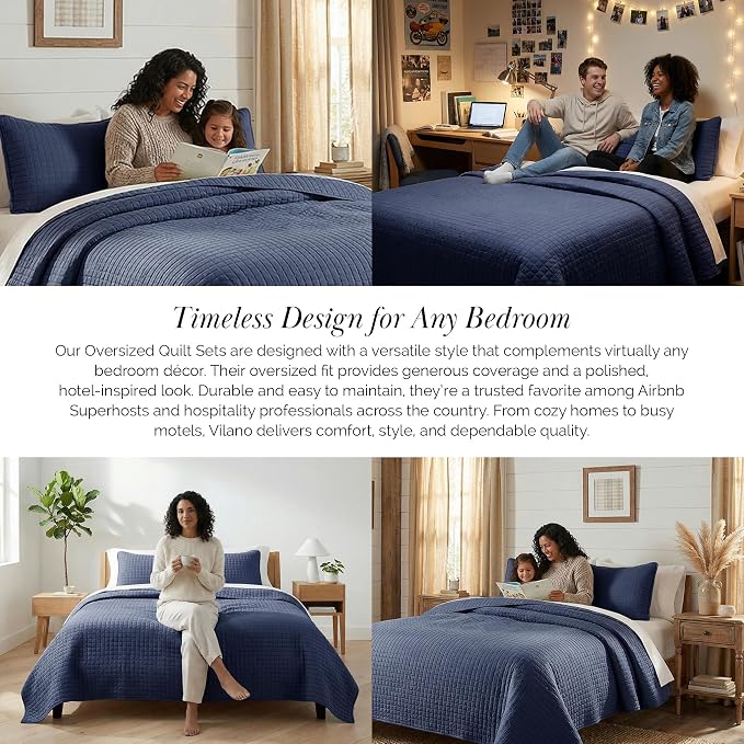 Southshore Fine Living, Inc. Oversized Twin Quilt Bedding Set, Microfiber Quilts - Image 5