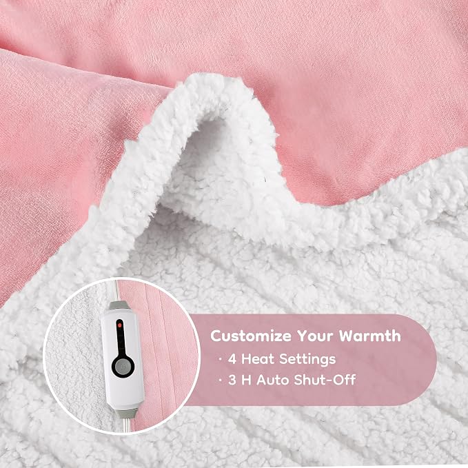 LaffyLo Electric Heated Blanket Throw Size - Image 2