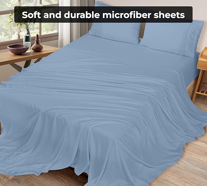 Royale Linens 2 Pack Bulk Flat Sheet Set - Image 5