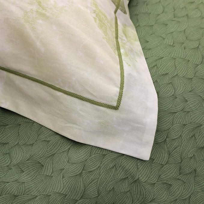 OAITE Duvet Cover Set King Size Floral Pattern 500 Thread Count Ultra Soft 100% - Image 4