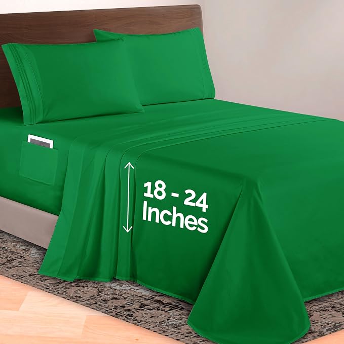 Elegant Comfort Luxurious 1500 Premium Hotel Quality Microfiber 4-Piece Sheet - Image 2