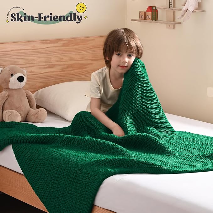 Guohaoi Knitted Weighted Blanket Kids No Beads Cooling Heavy Blanket, Home - Image 2