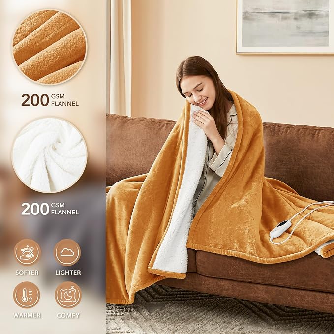 Homemate Electric Heated Blanket Twin Size - Image 2
