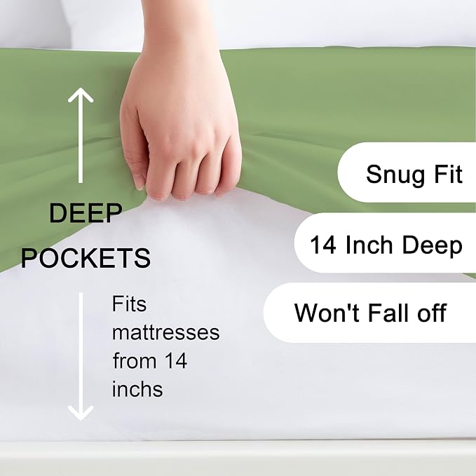 Hotella 100% Microfiber Twin Size Fitted Sheet Only, Ultra Soft Hotel Quality - Image 2