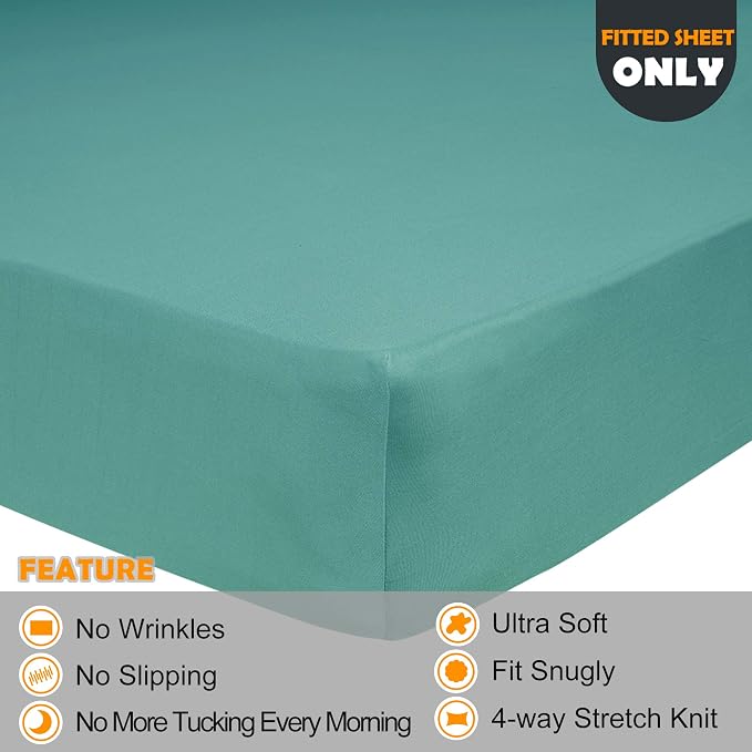 Soft Stretch Twin Size Fitted Sheet Only - Image 2