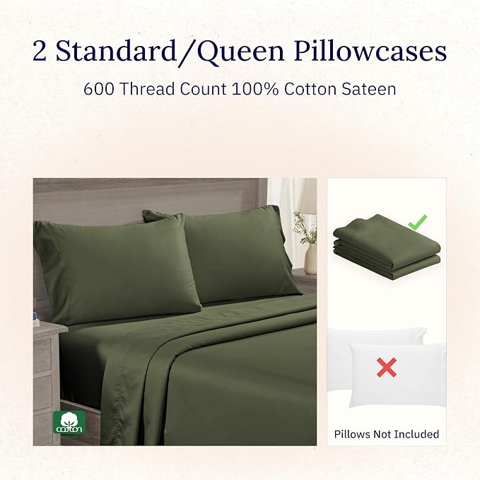California Design Den Standard/Queen Pillow Cases Set of 2 - Image 4