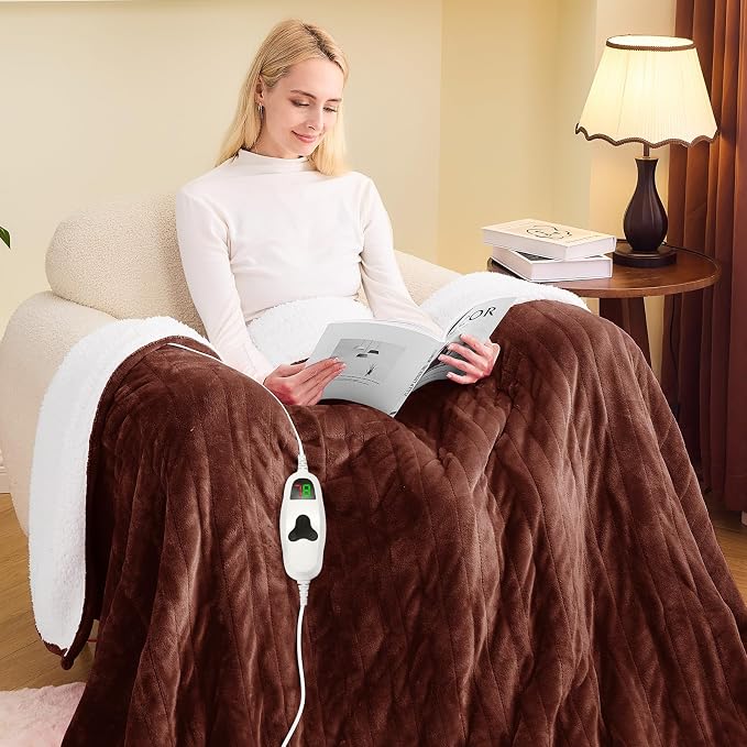 greenoak Heated Blanket Electric Twin 62"X84", Heating Blankets by Greenoak