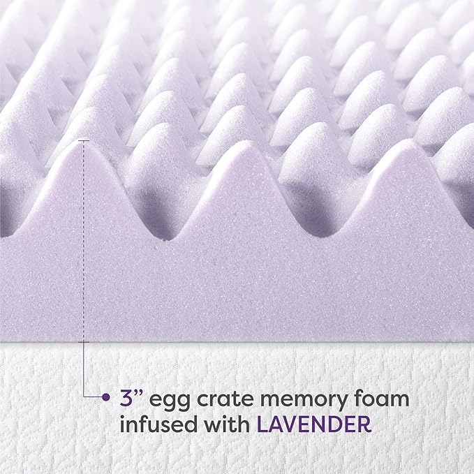 Best Price Mattress 3 Inch Egg Crate Memory Foam Mattress Topper - Image 4