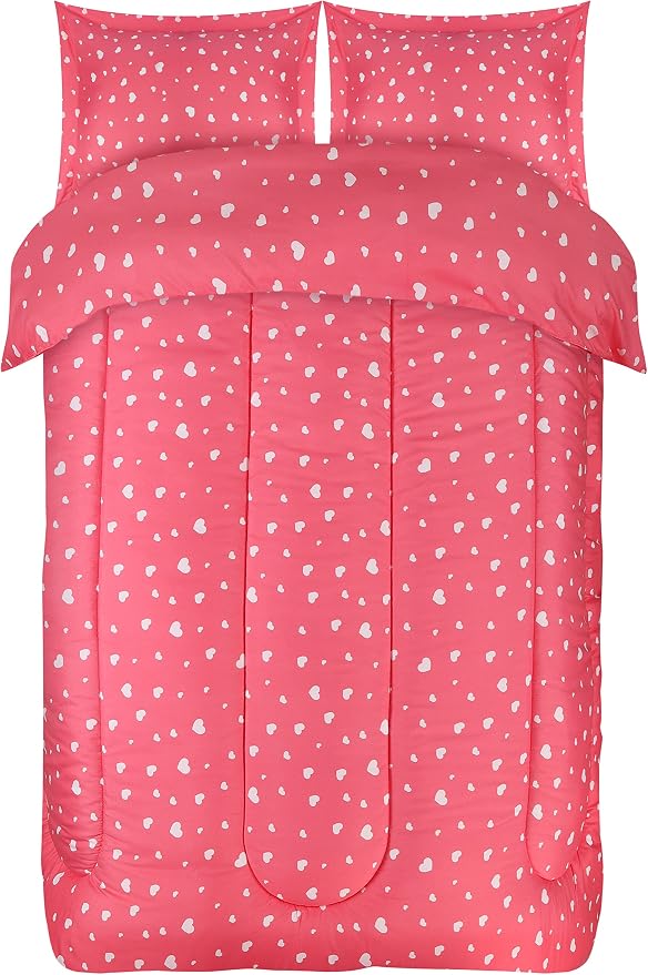 Utopia Bedding Heart Pink Kids Comforter Set - Image 7