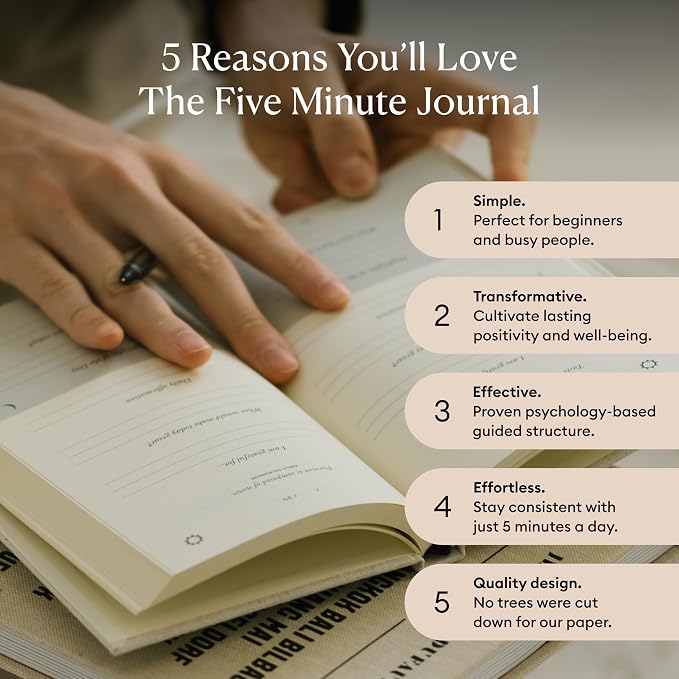 Intelligent Change The Five Minute Journal, Original Daily Gratitude Journal - Image 3