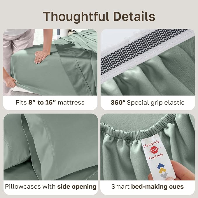 California Design Den Queen Bed Sheets Set - Image 5