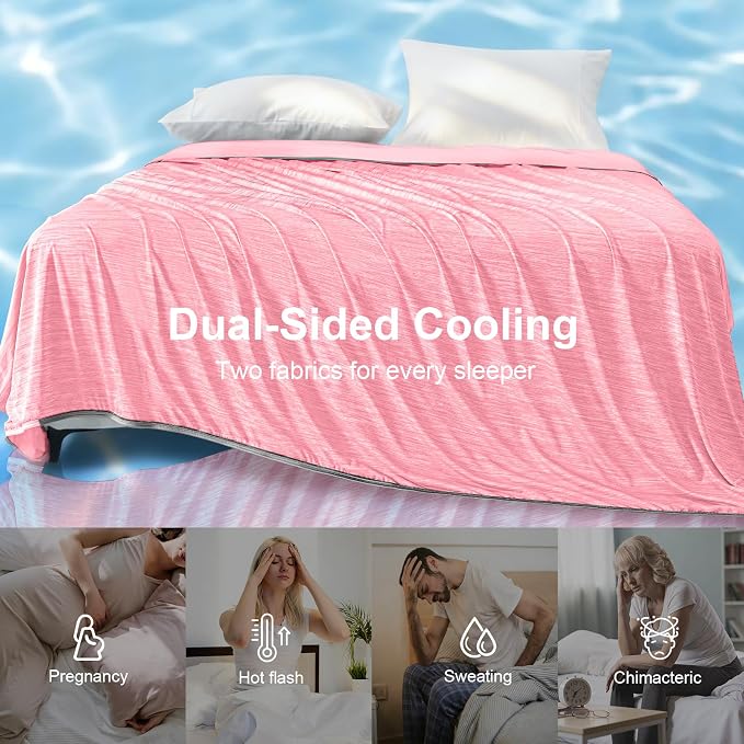 KMUSET Cooling Blanket Queen Size, Double Sided Summer Cooling Blankets - Image 8