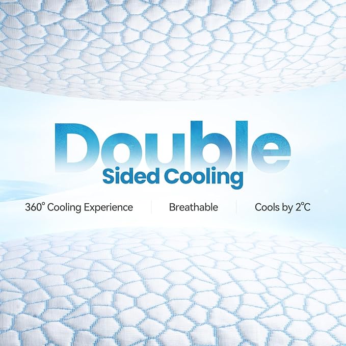 QUTOOL Cooling Pillows for Hot Sleeping, Shredded Memory Foam Pillows Queen - Image 2